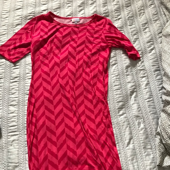 LuLaRoe pink print Julia dress - Picture 1 of 1